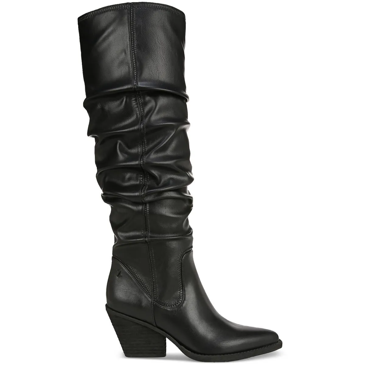 Riau Womens Faux Leather Slouchy Knee-High Boots
