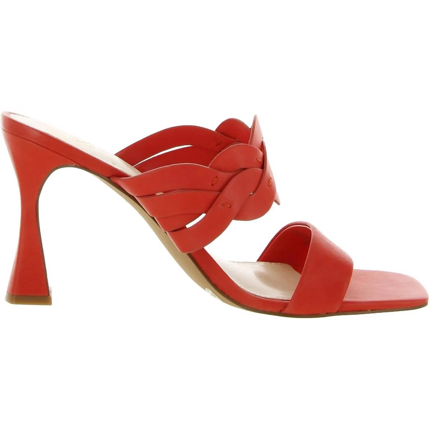 Rivky Leather Kitten Heels In Tiger Lily