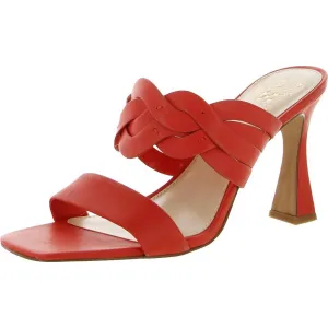 Rivky Leather Kitten Heels In Tiger Lily