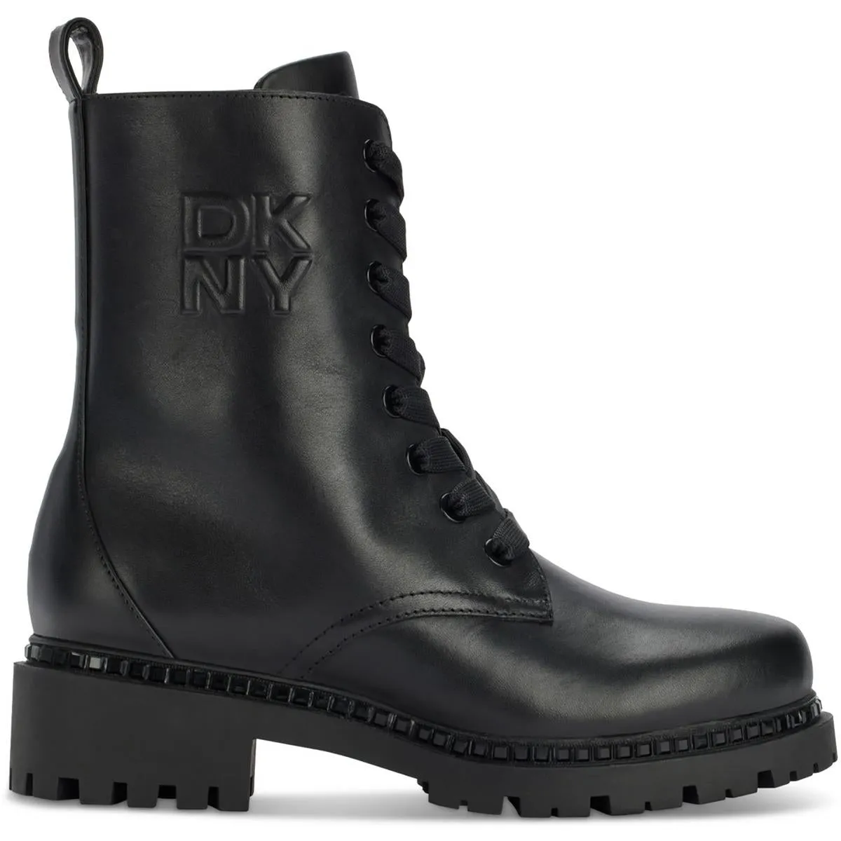 Rommily Womens Lace-Up Faux Leather Combat & Lace-Up Boots