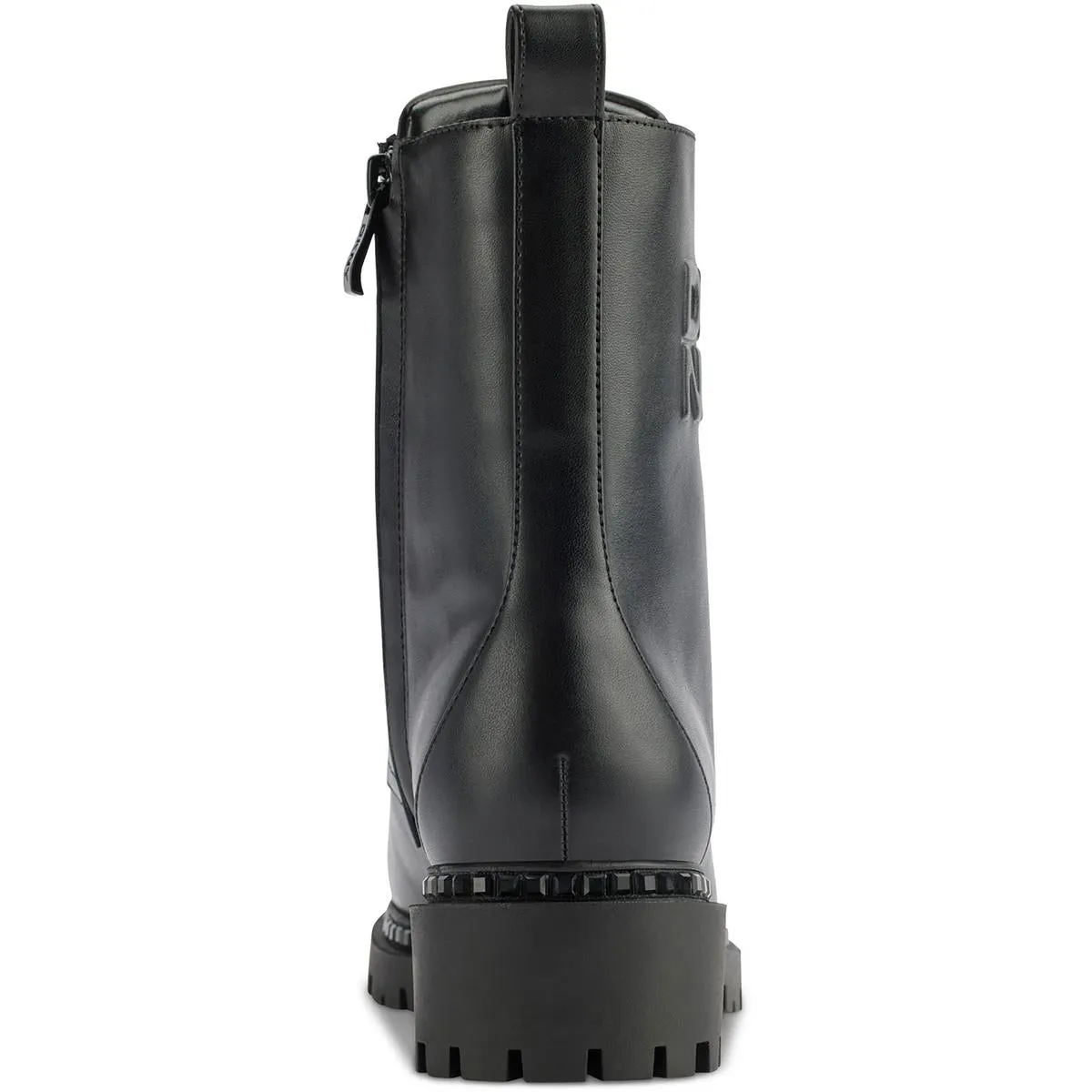 Rommily Womens Lace-Up Faux Leather Combat & Lace-Up Boots