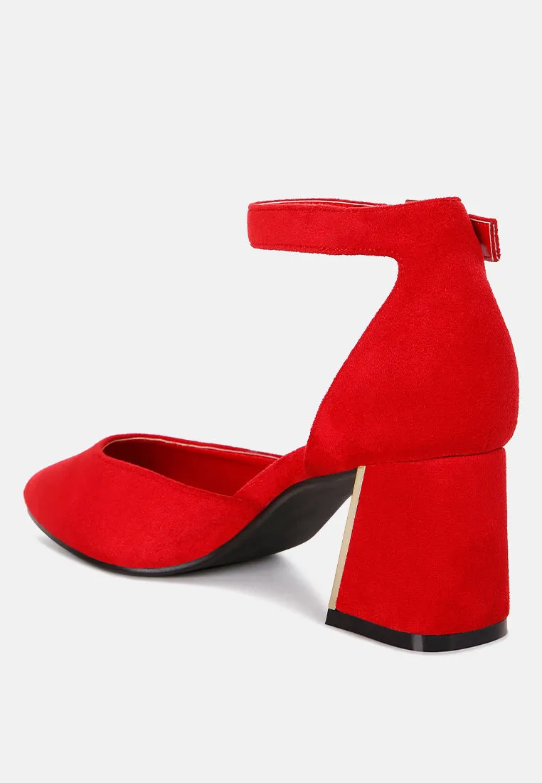 rory metallic sling detail block heel sandals