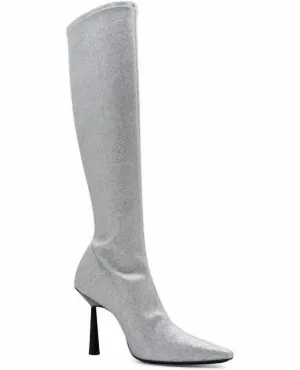 Rosie 8 Boots In Silver Glitter