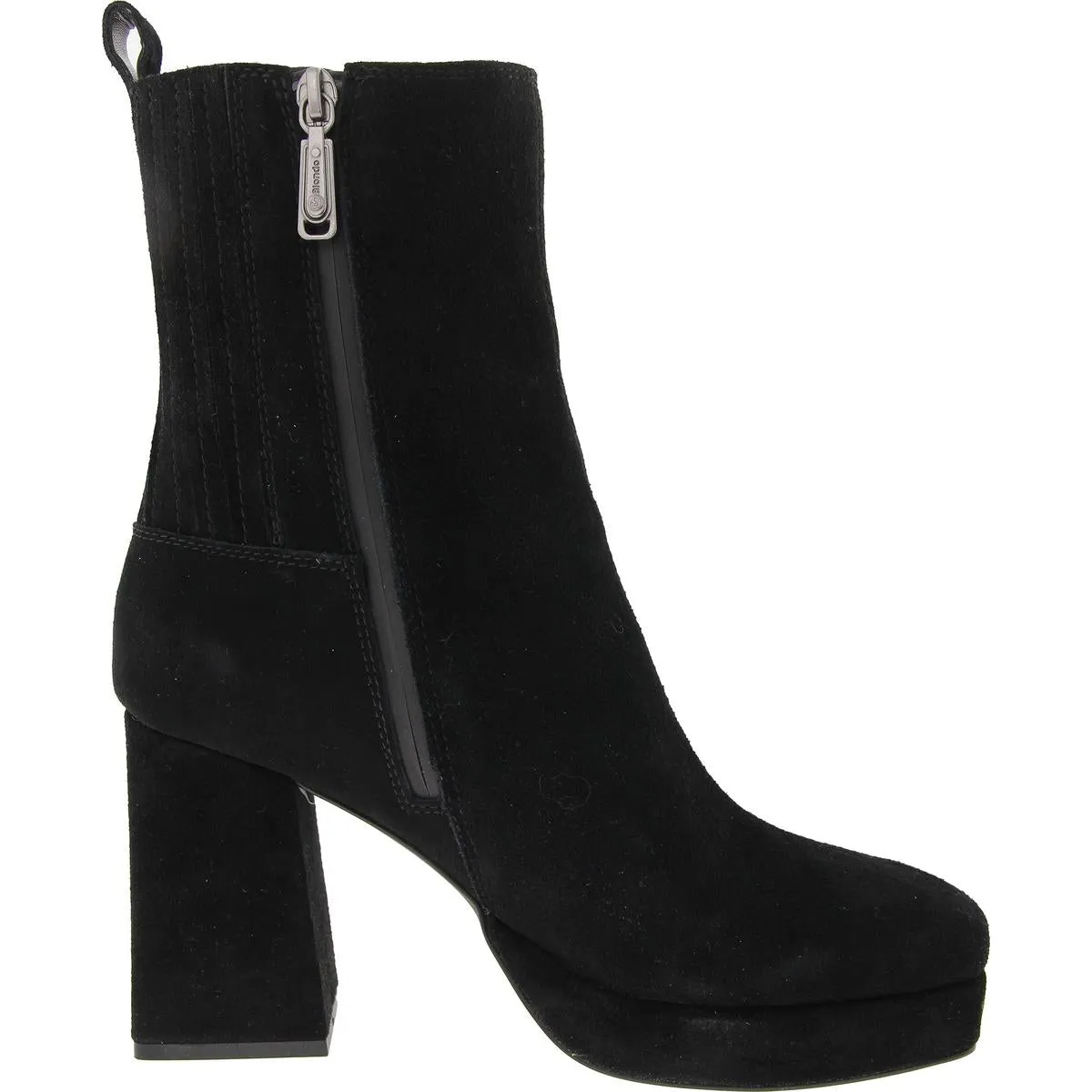 Rozalie Womens Zipper Suede Mid-Calf Boots