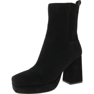 Rozalie Womens Zipper Suede Mid-Calf Boots