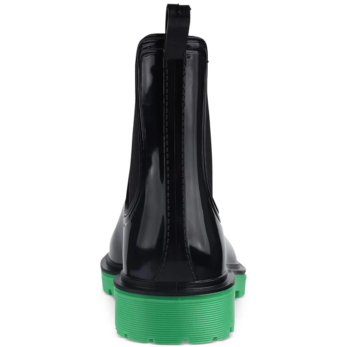 Rylien Womens Patent Pull On Rain Boots