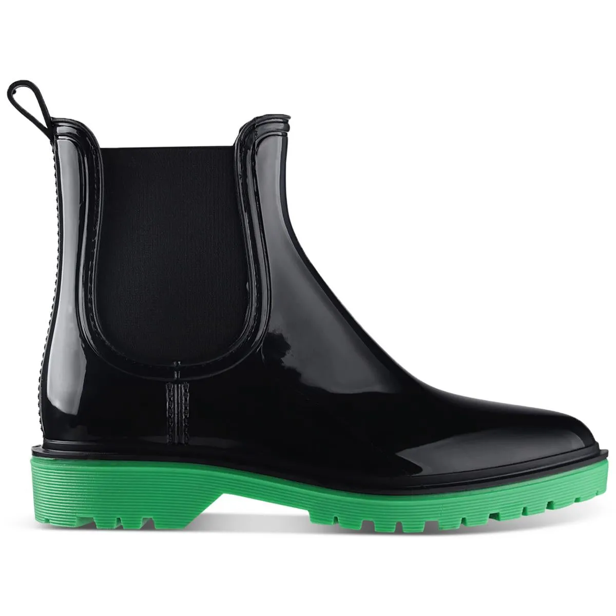 Rylien Womens Patent Pull On Rain Boots