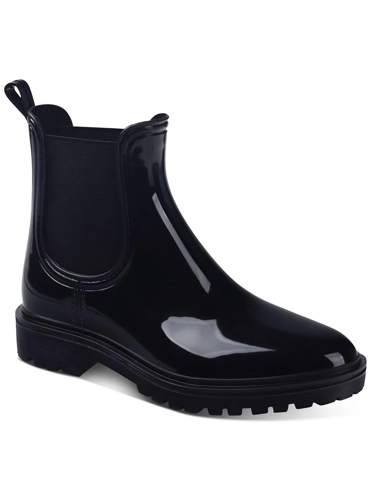 Rylien Womens Patent Pull On Rain Boots