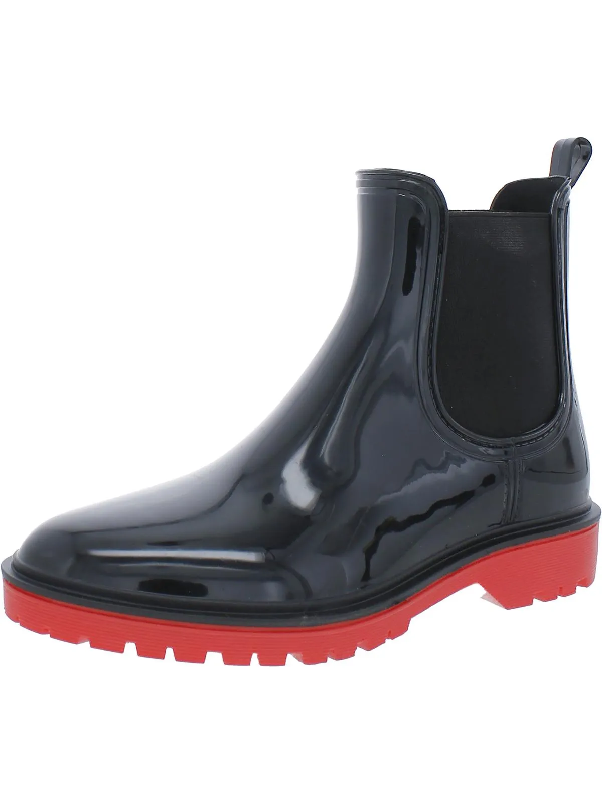 Rylien Womens Patent Pull On Rain Boots