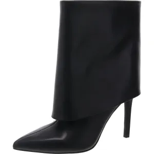 SABEEL Womens Fold-Over Manmade Ankle Boots