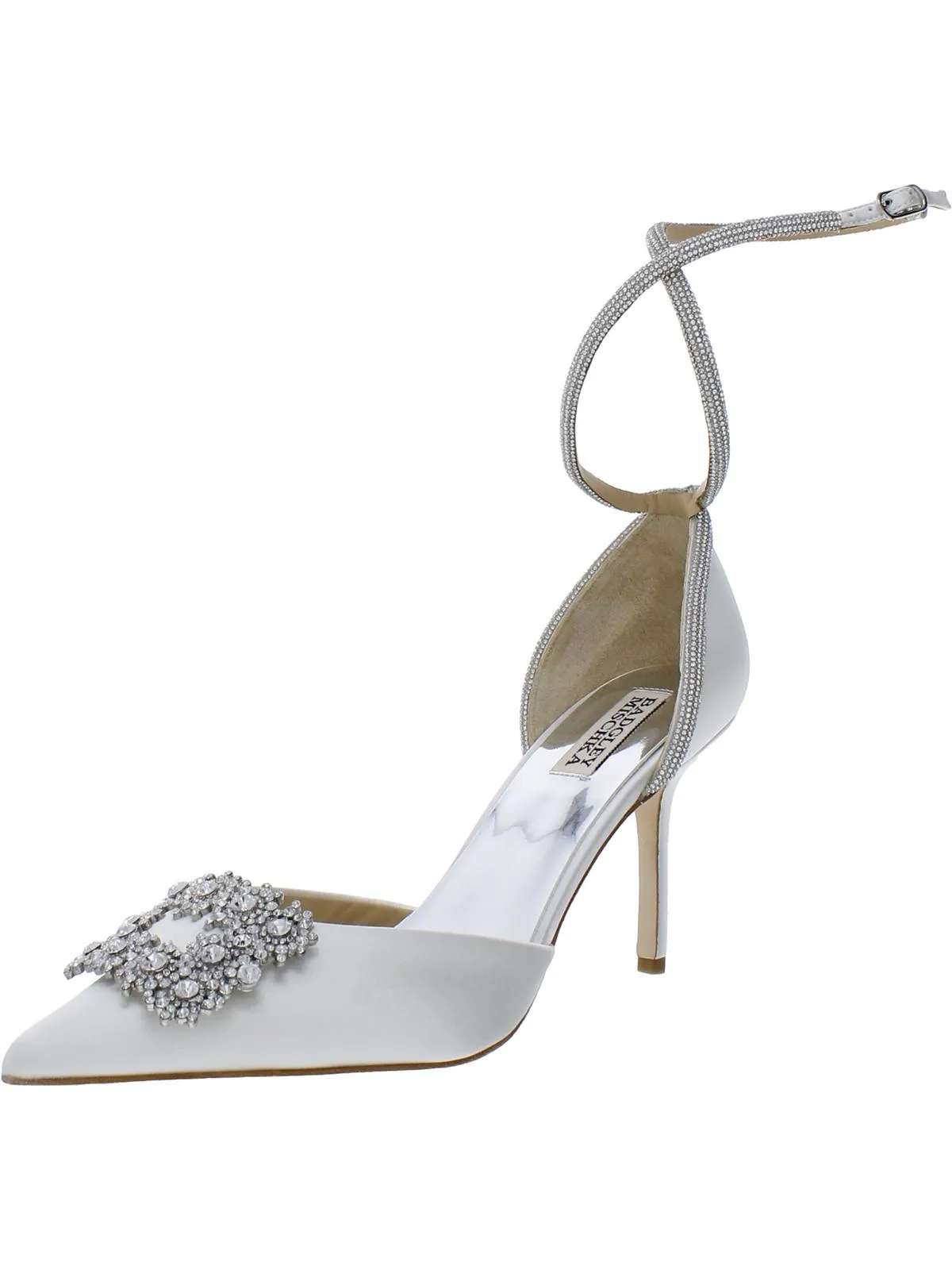 Saint Womens Suede Pointed Toe Ankle Strap