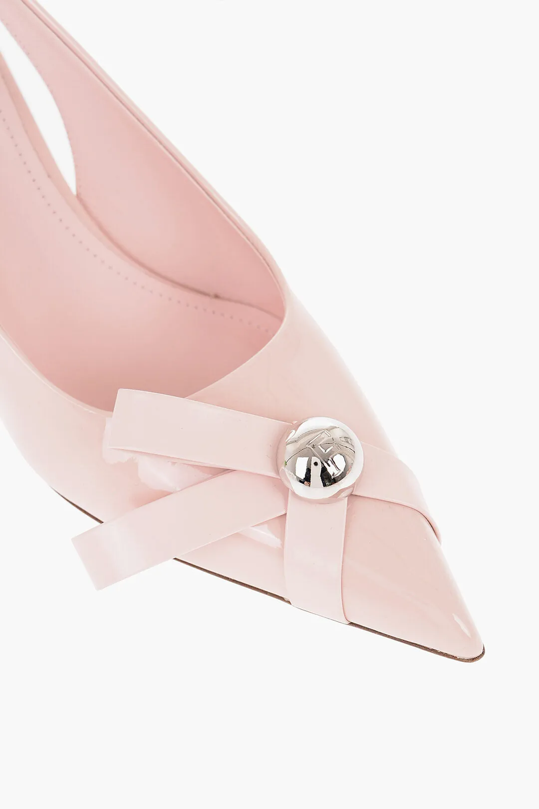 Salvatore Ferragamo Patent Leather Brilda Slingback Pumps With Point Toe 5,5Cm