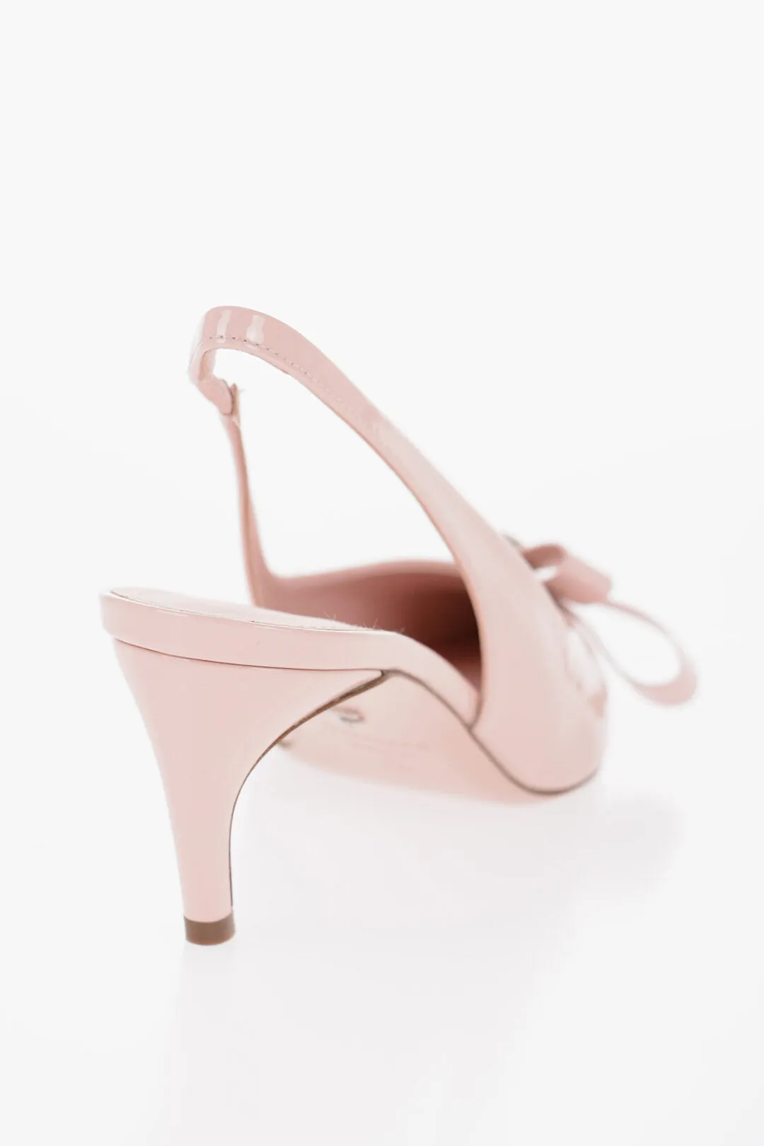 Salvatore Ferragamo Patent Leather Brilda Slingback Pumps With Point Toe 5,5Cm