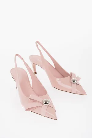 Salvatore Ferragamo Patent Leather Brilda Slingback Pumps With Point Toe 5,5Cm