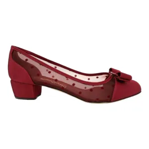 SALVATORE FERRAGAMO Vara Dots Women's 724111 Red Pumps