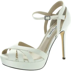Samara Womens Strappy Satin Pumps