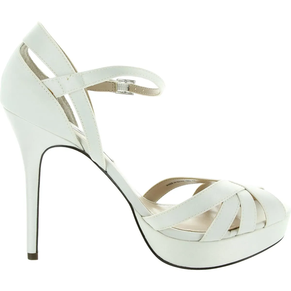 Samara Womens Strappy Satin Pumps