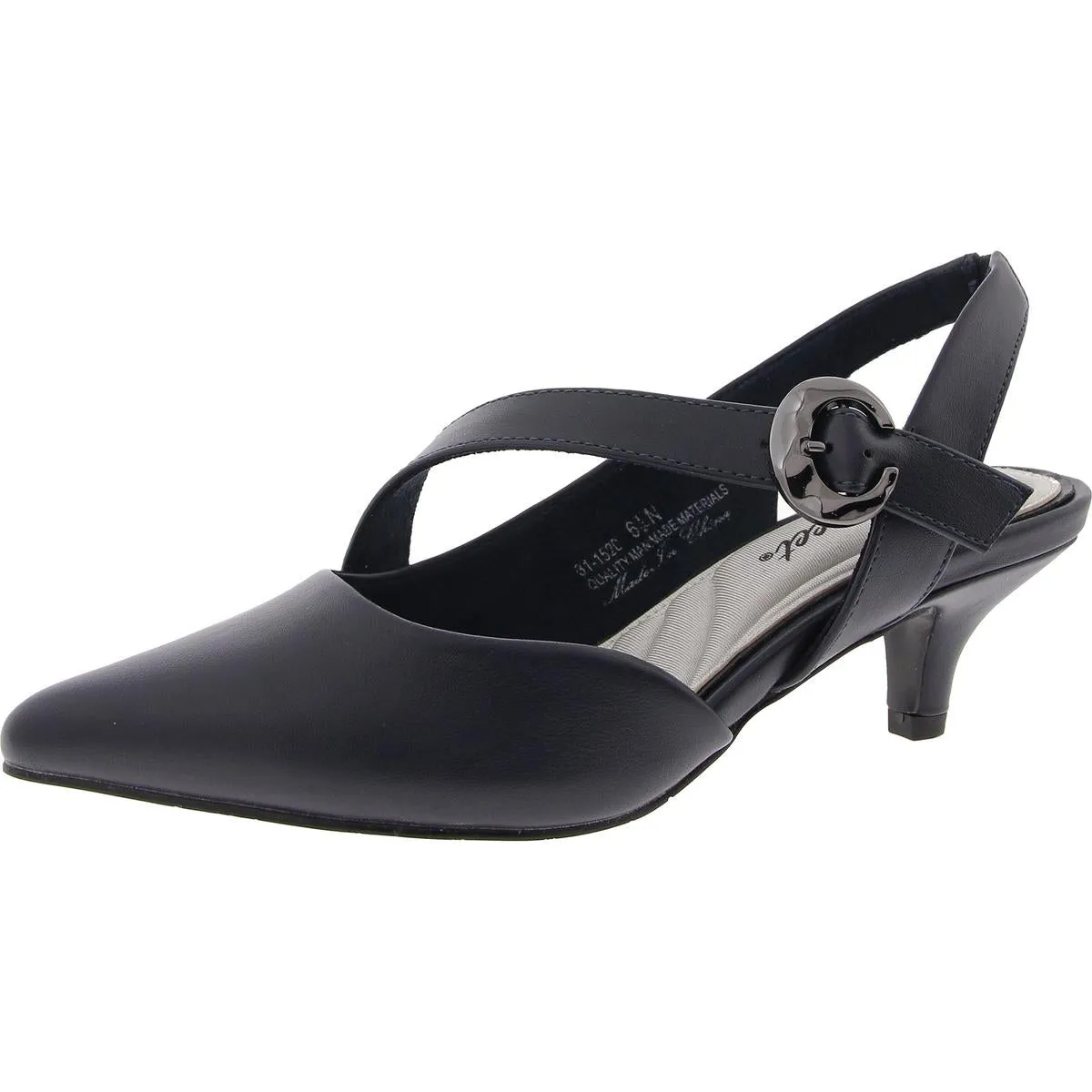 Sarita Womens Pointed Toe Ankle Strap Slingback Heels