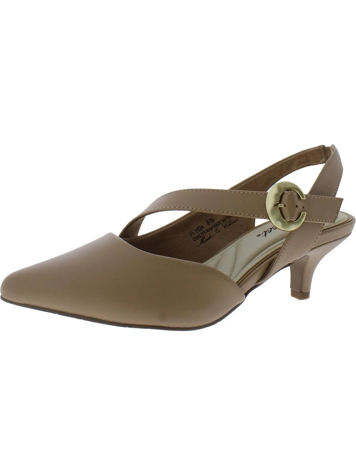 Sarita Womens Pointed Toe Ankle Strap Slingback Heels