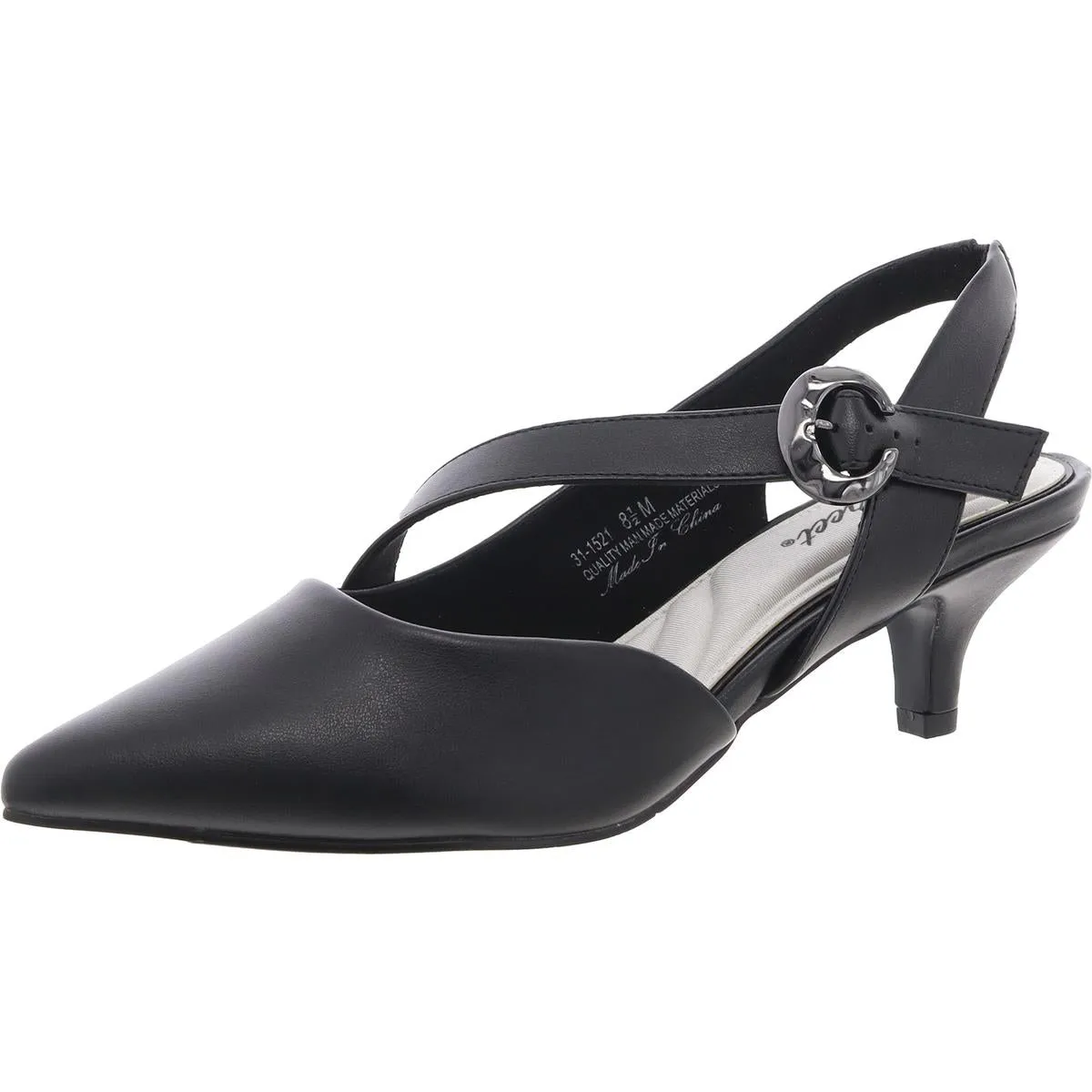 Sarita Womens Pointed Toe Ankle Strap Slingback Heels
