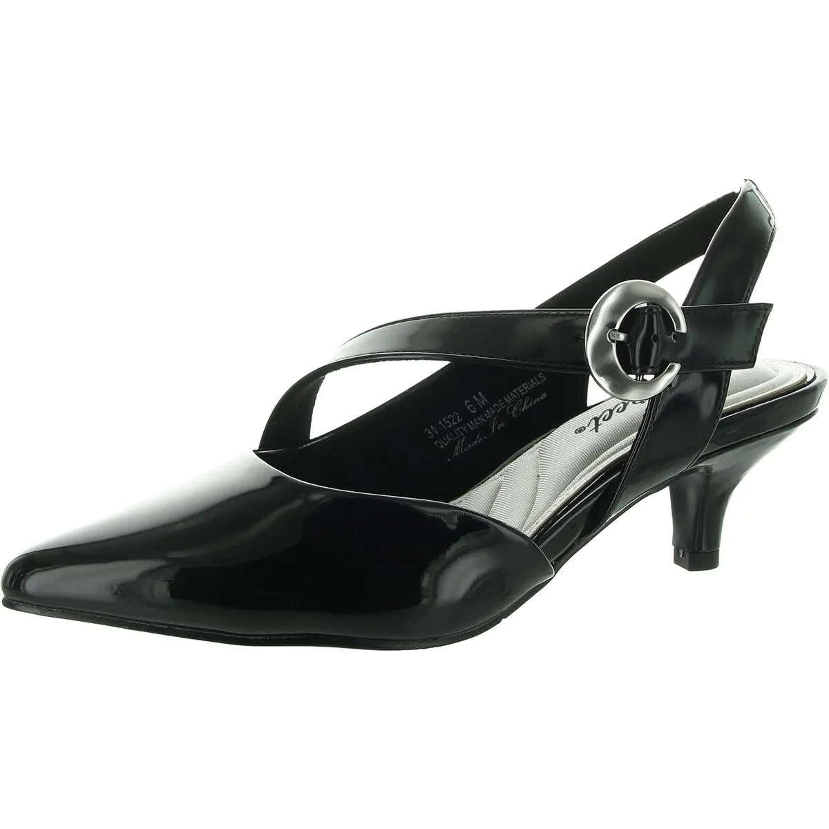 Sarita Womens Pointed Toe Ankle Strap Slingback Heels