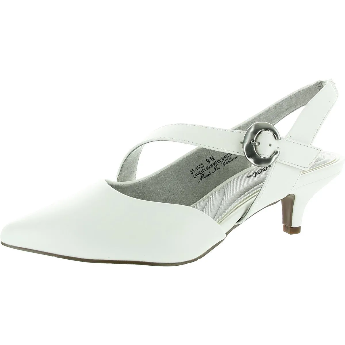Sarita Womens Pointed Toe Ankle Strap Slingback Heels