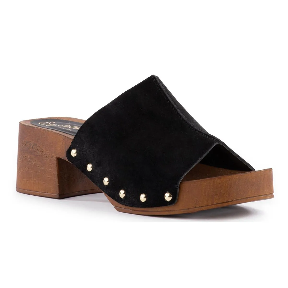 Scene Womens Studded Suede Block Heels