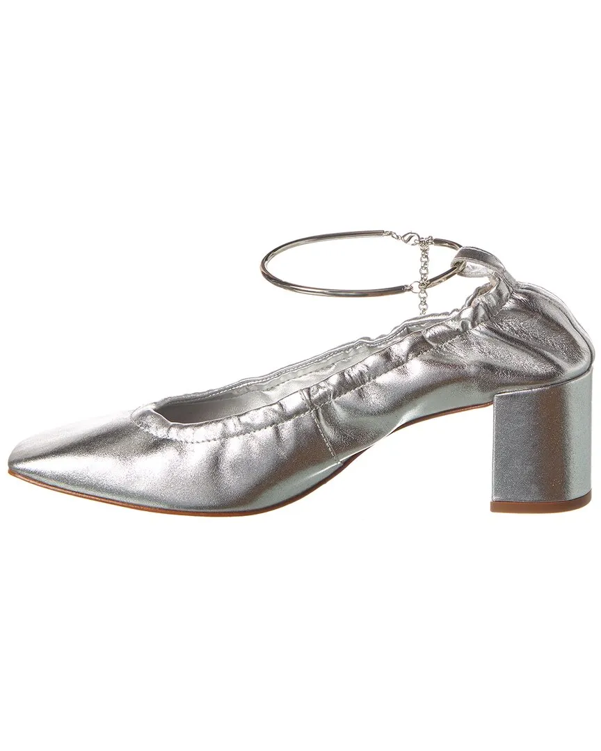Schutz Bethany Mid Block Leather Pump