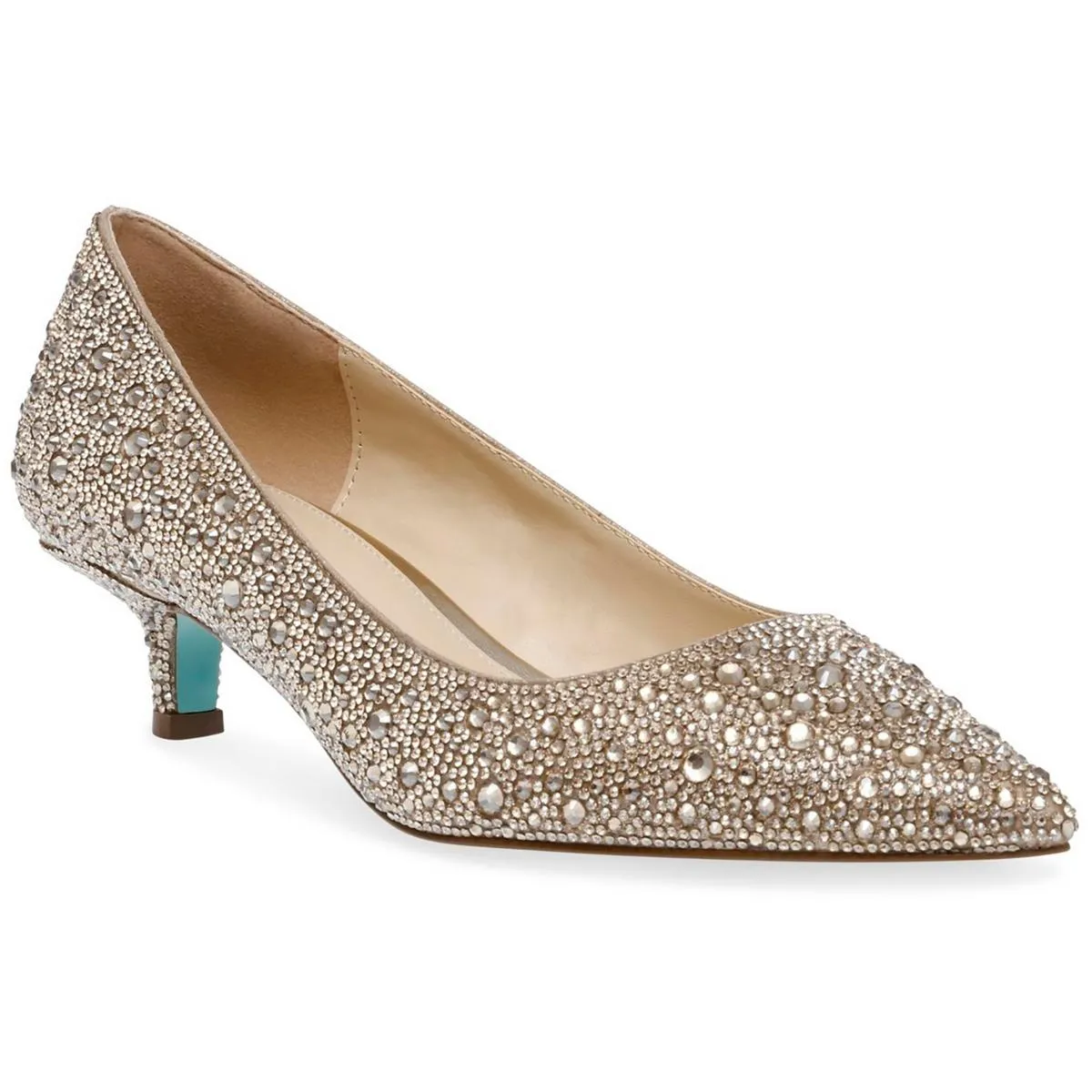 Scout Womens Shimmer Rhinestone Kitten Heels