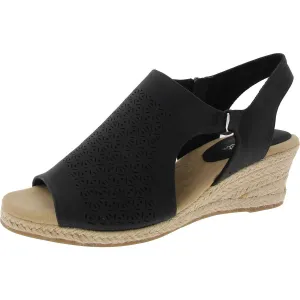 SERENA Womens Laser Cut Man Made Wedge Heels