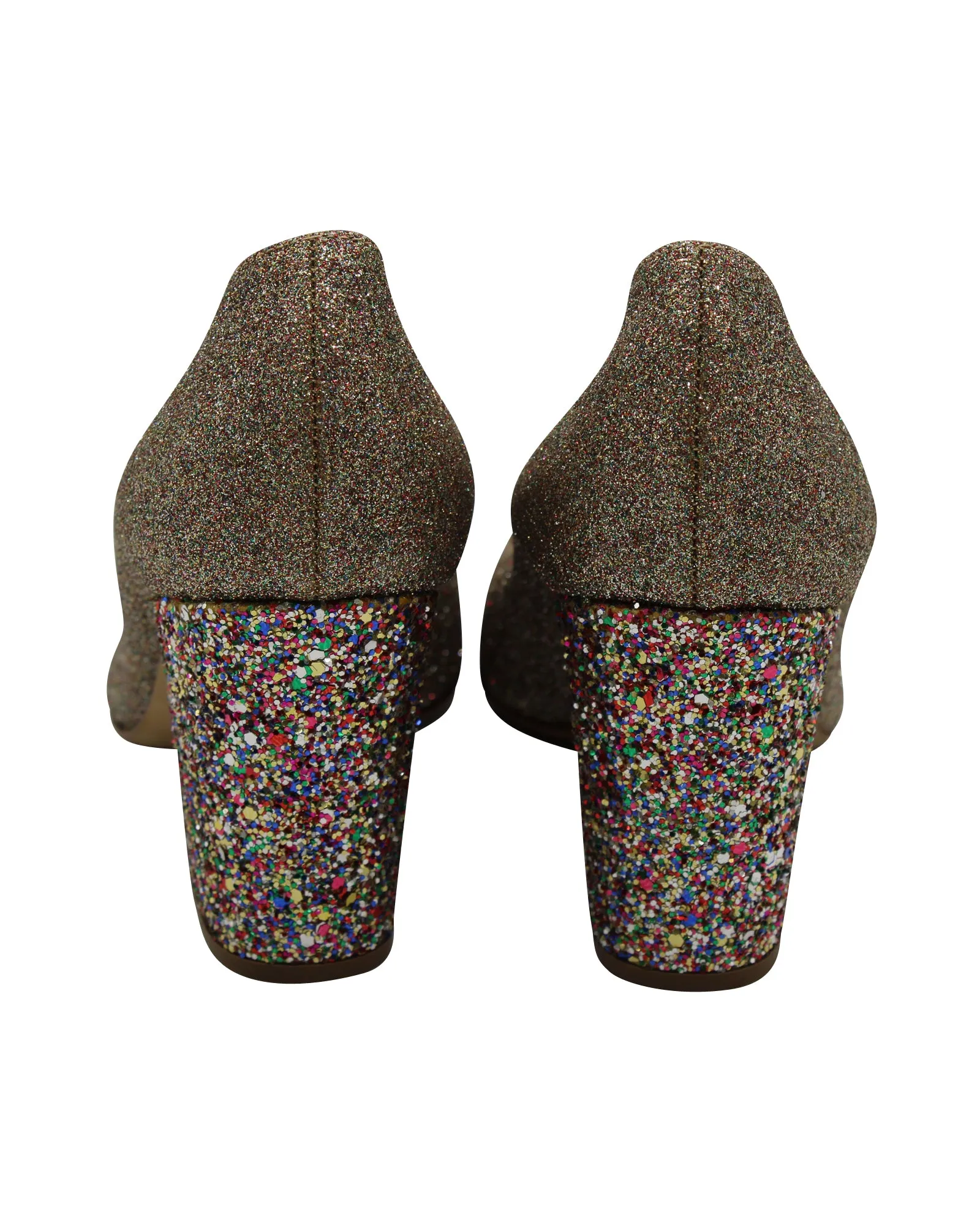 Sergio Rossi Glitter Pumps in Multicolor Leather