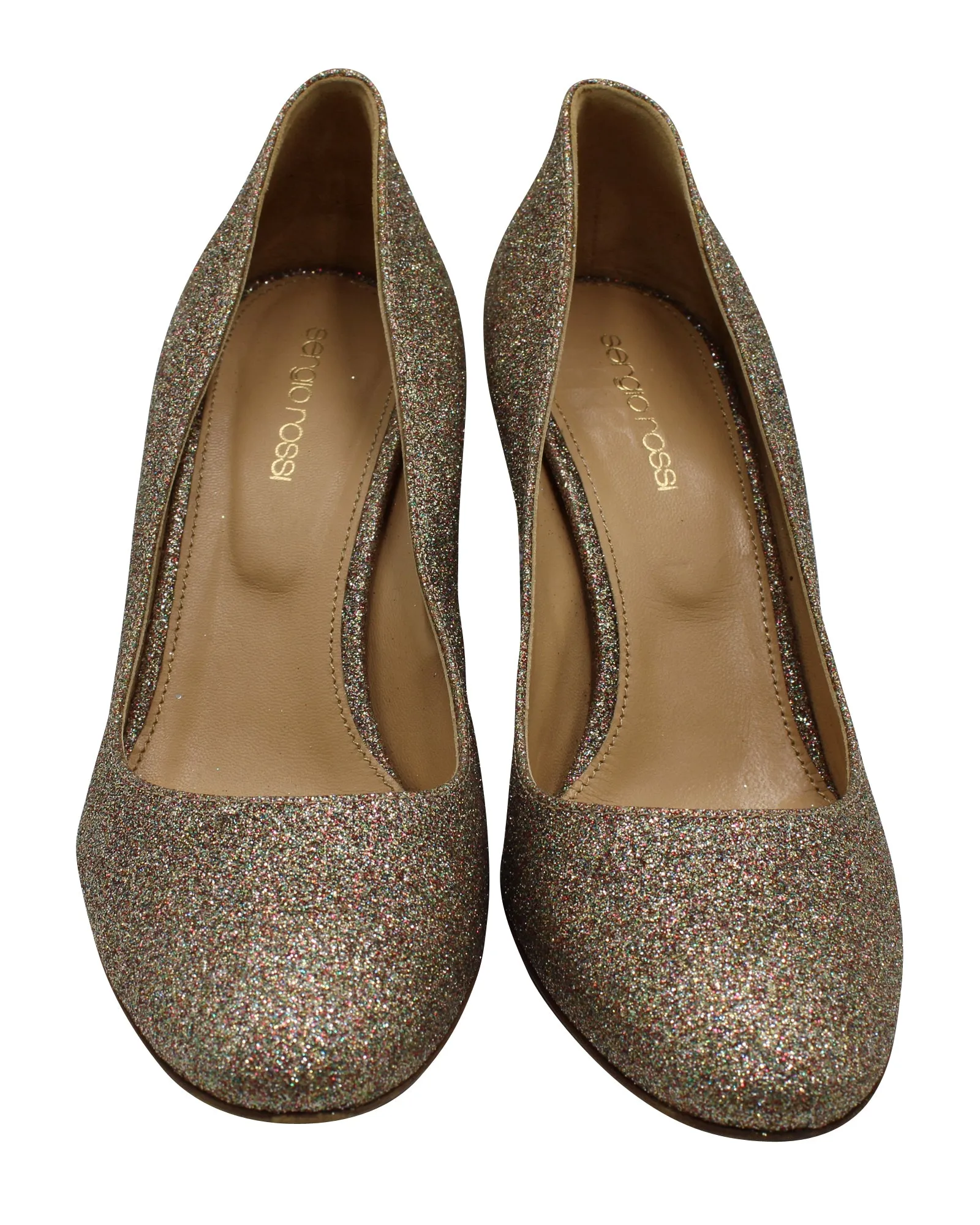 Sergio Rossi Glitter Pumps in Multicolor Leather