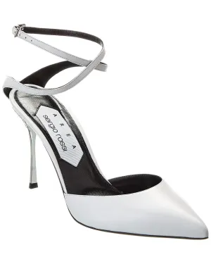 Sergio Rossi Satin Ankle Wrap Pump