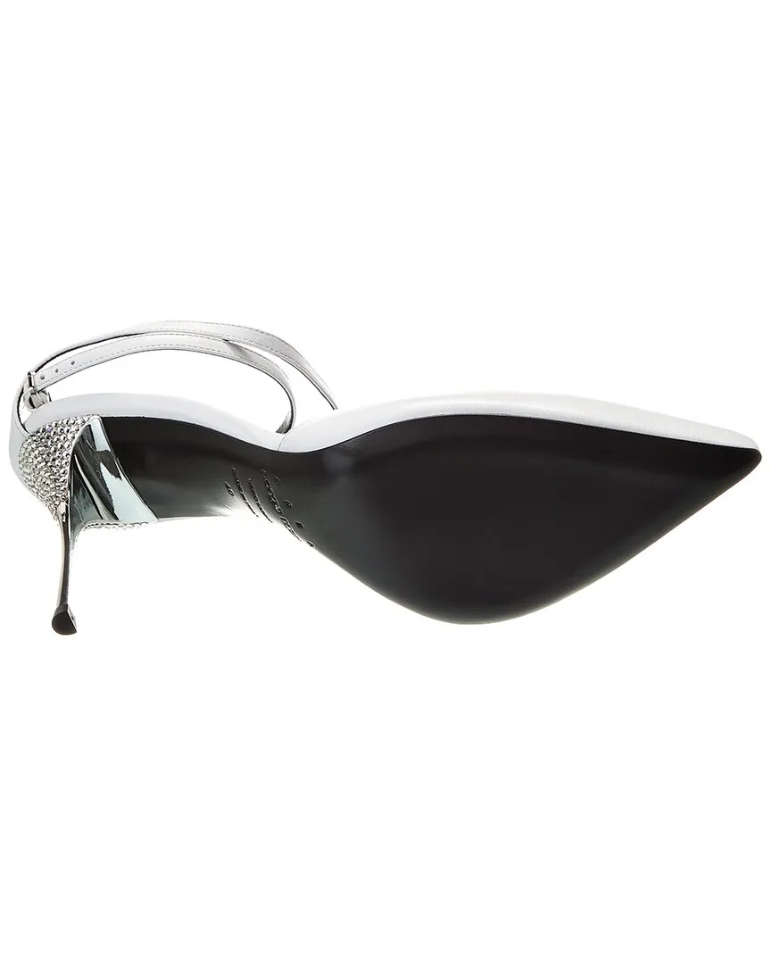 Sergio Rossi Satin Ankle Wrap Pump