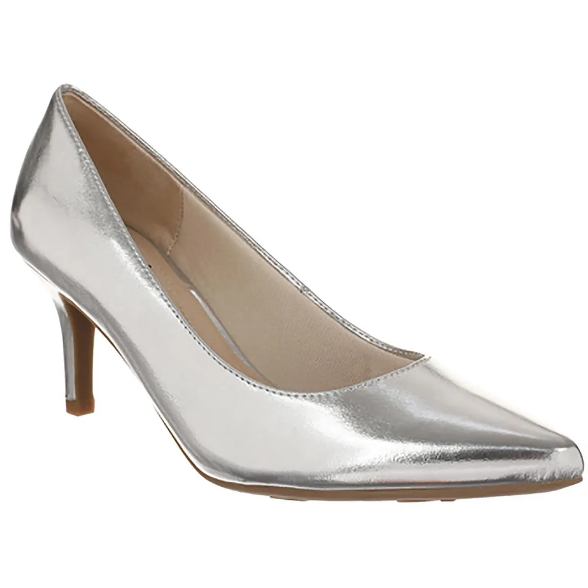 Sevyn Womens Striped Stacked Heel Pumps