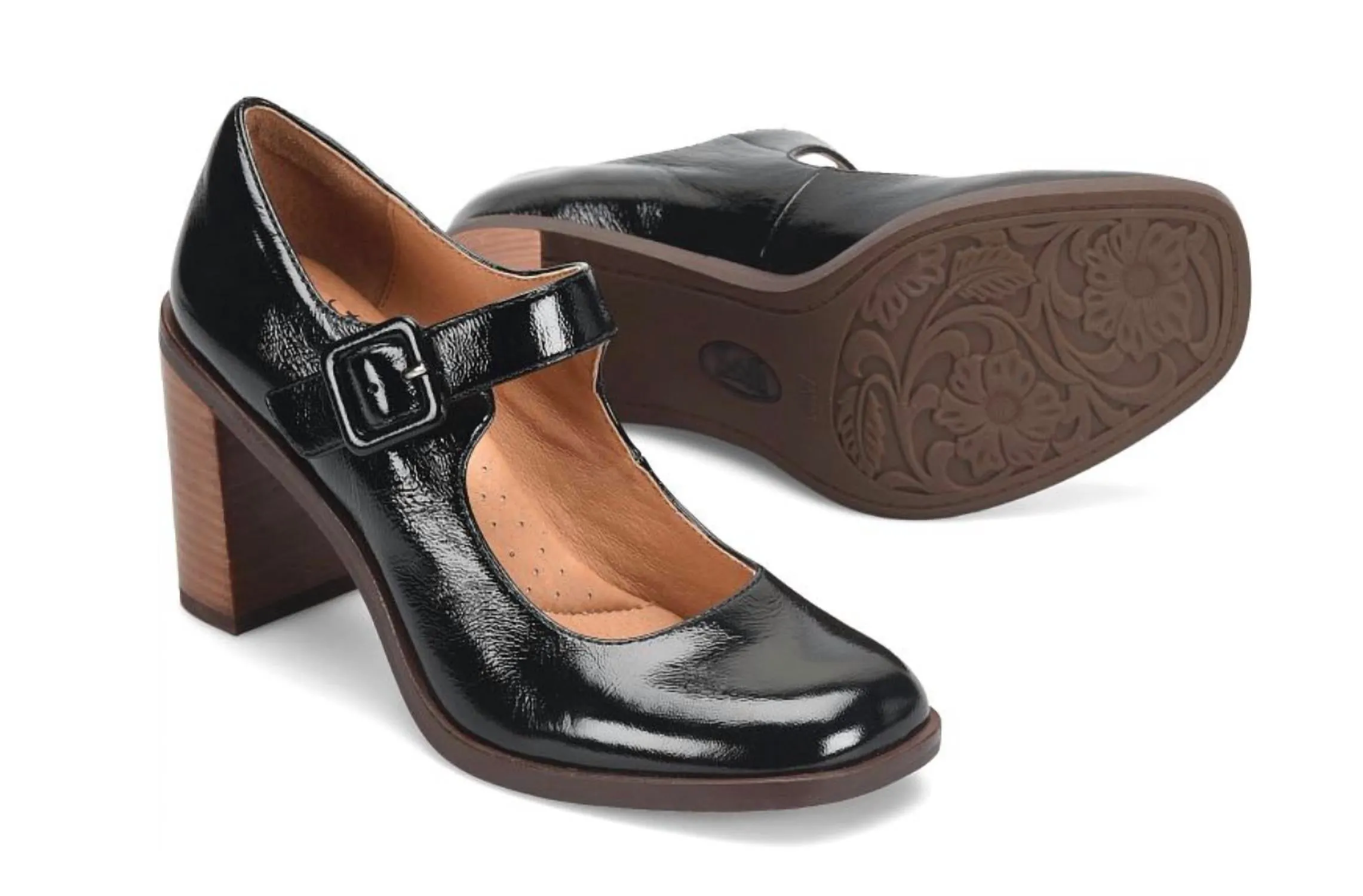 Shauna Maryjane Heel In Black Patent