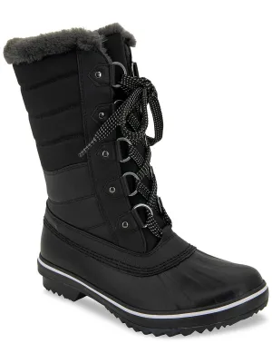 Siberia Womens Faux Leather Faux Fur Winter & Snow Boots