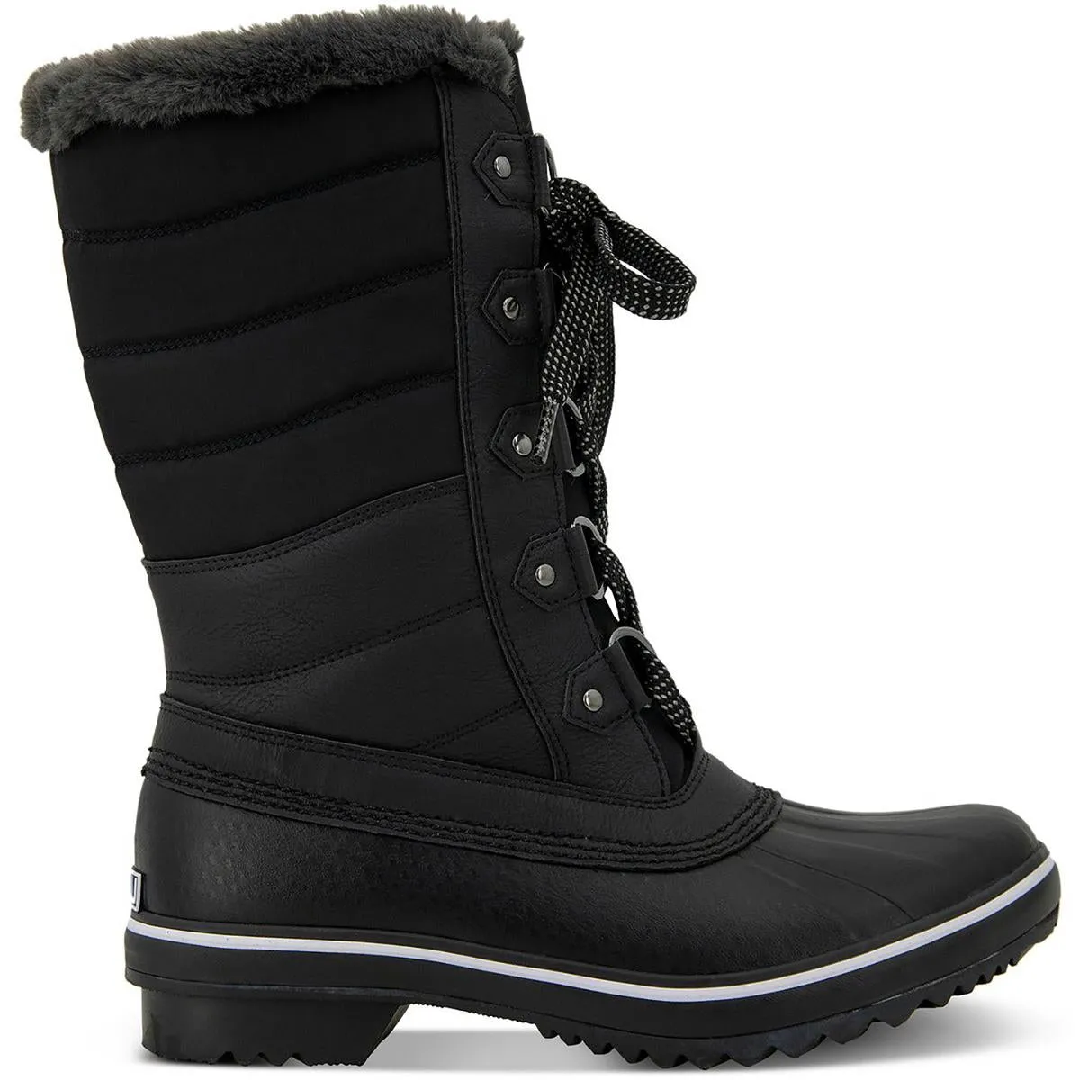 Siberia Womens Faux Leather Faux Fur Winter & Snow Boots
