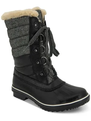 Siberia  Womens Faux Leather Lace-Up Winter & Snow Boots