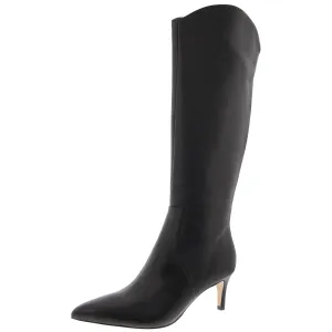 Sirena Womens Zipper Leather Knee-High Boots