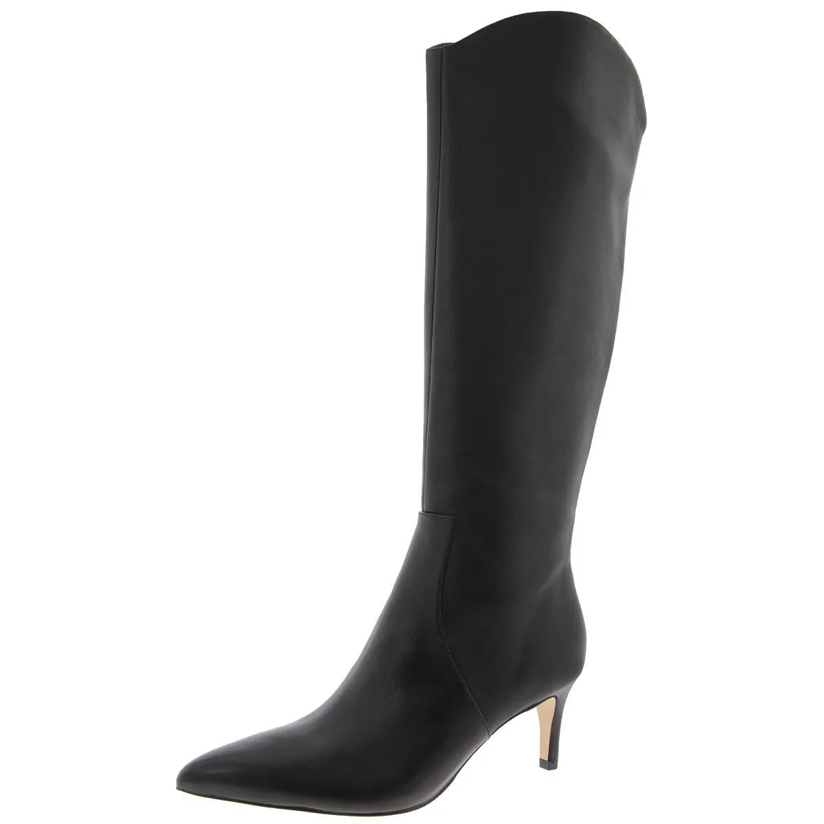 Sirena Womens Zipper Leather Knee-High Boots