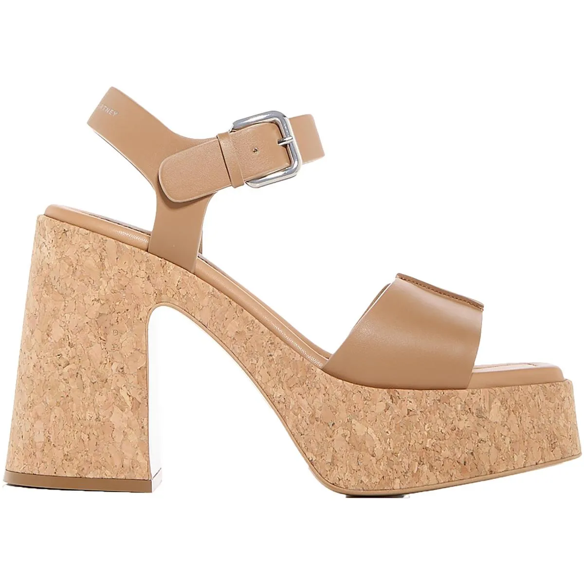 Skyla Alter Womens Buckle Faux Leather Platform Heels