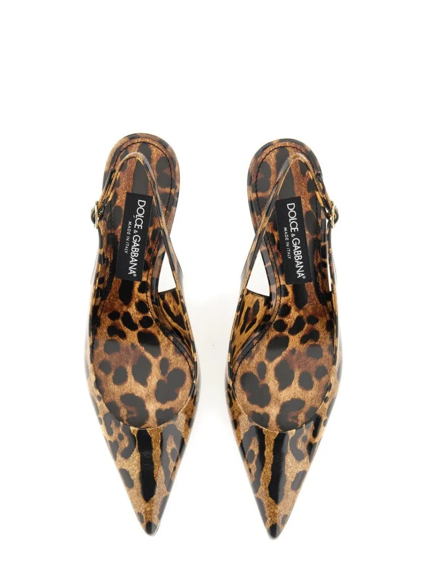 Sling Back With Spotted Print