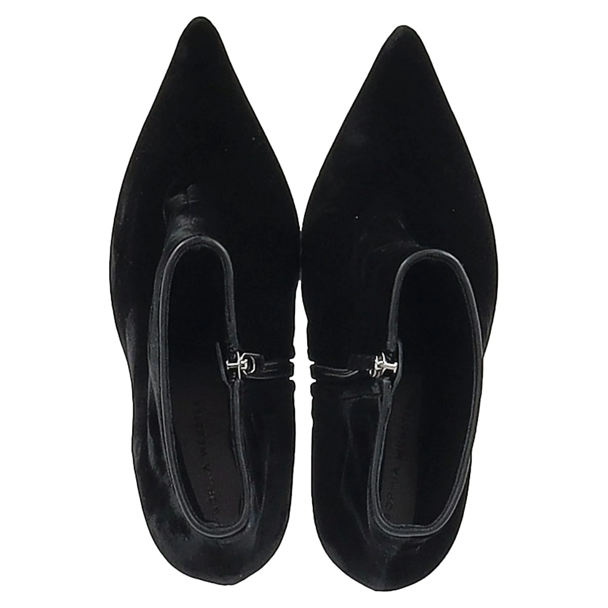 Sophia Webster Coco Crystal Embellished Boots in Black Suede