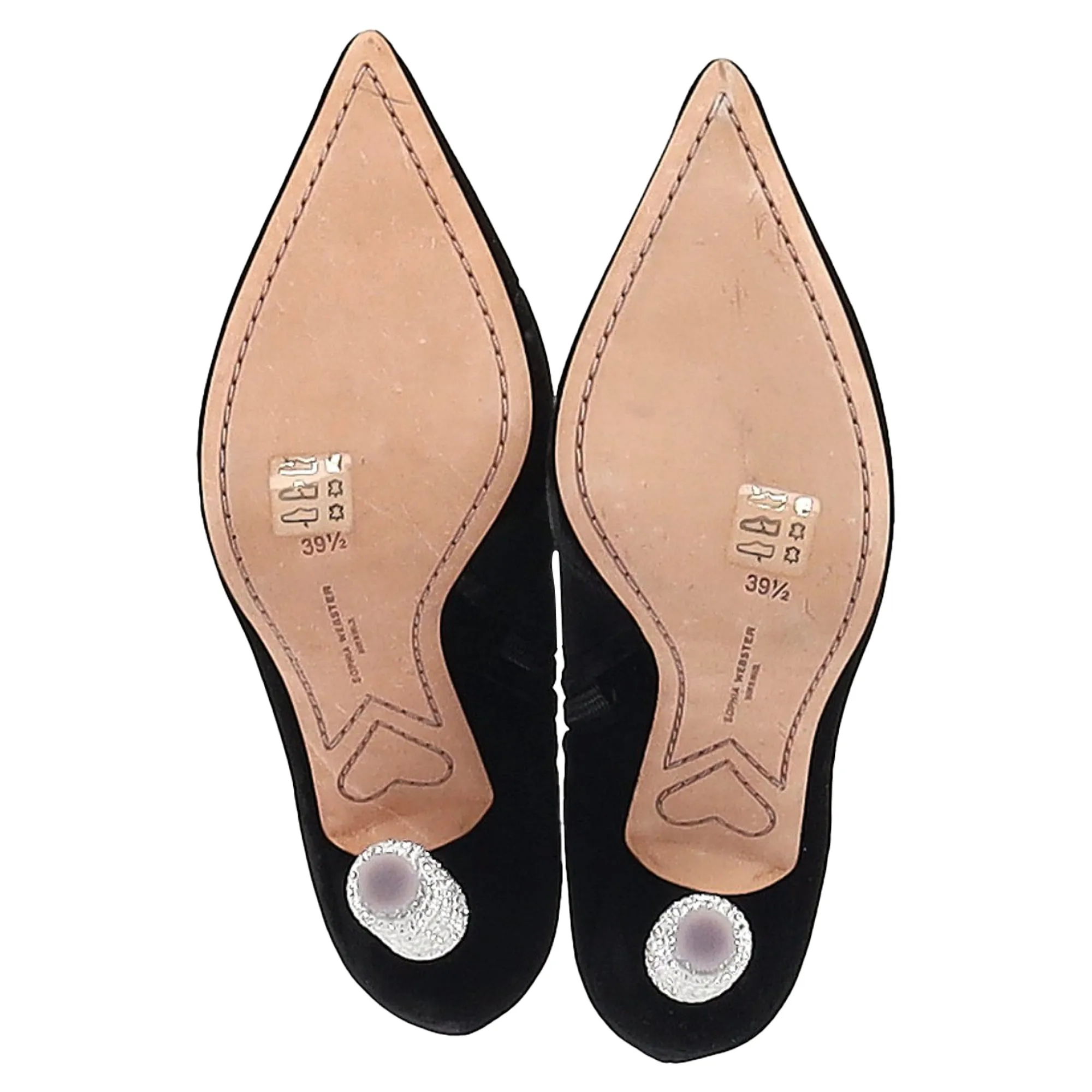 Sophia Webster Coco Crystal Embellished Boots in Black Suede
