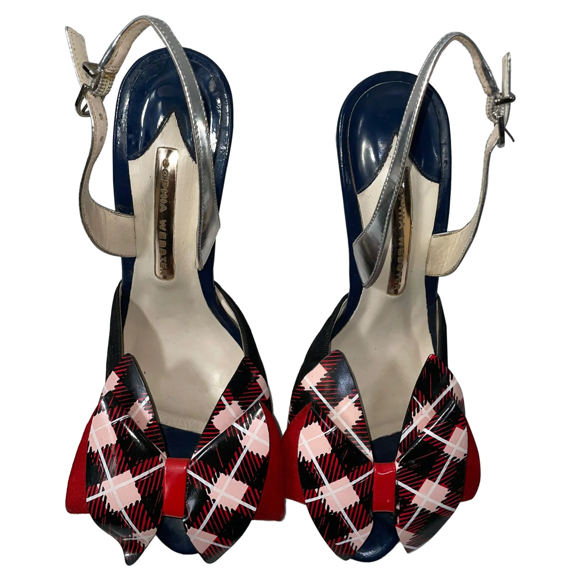 Sophia Webster Slingback Bow Sandals in Multicolor Leather