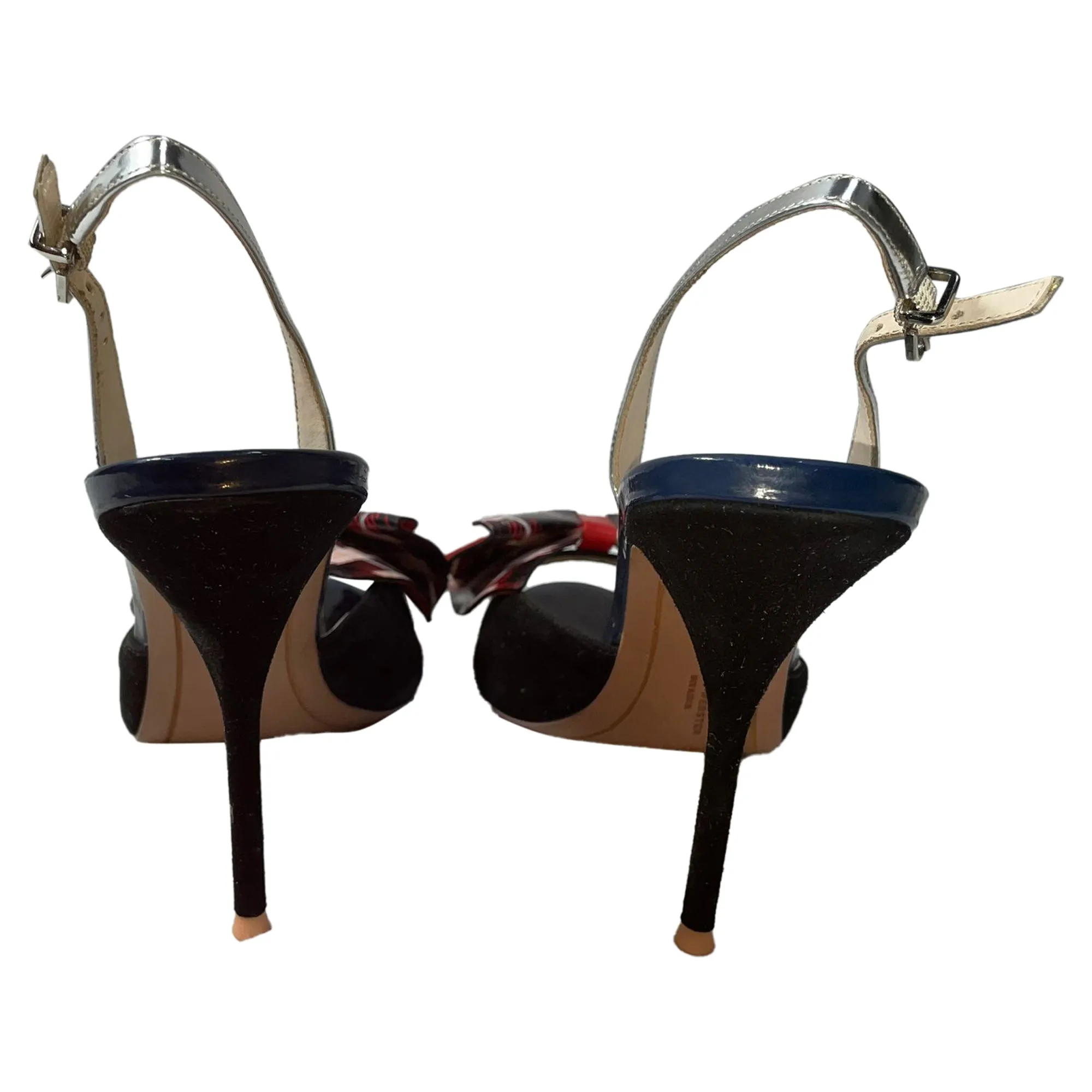 Sophia Webster Slingback Bow Sandals in Multicolor Leather