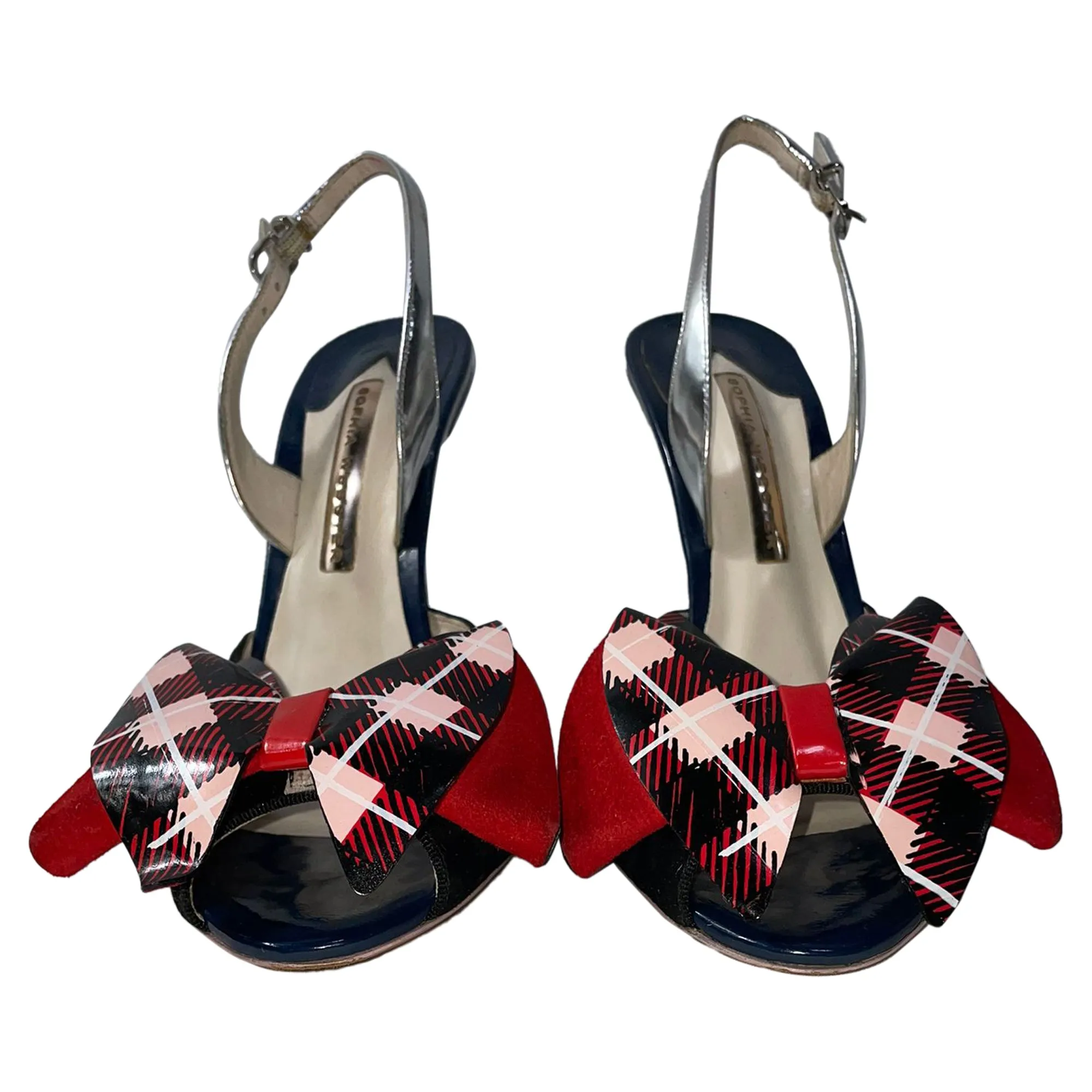Sophia Webster Slingback Bow Sandals in Multicolor Leather