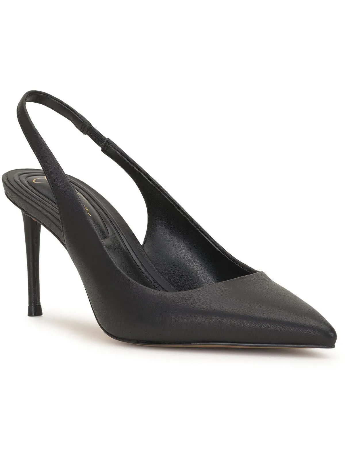 Souli Womens Cushioned Footbed Pointed Toe Slingback Heels