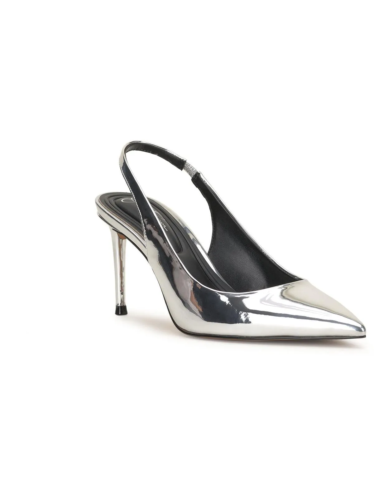 Souli Womens Cushioned Footbed Pointed Toe Slingback Heels